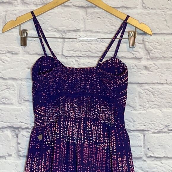 ROXY Shore Thing Purple Dotted Mini Dress Size Extra Small - Picture 7 of 8